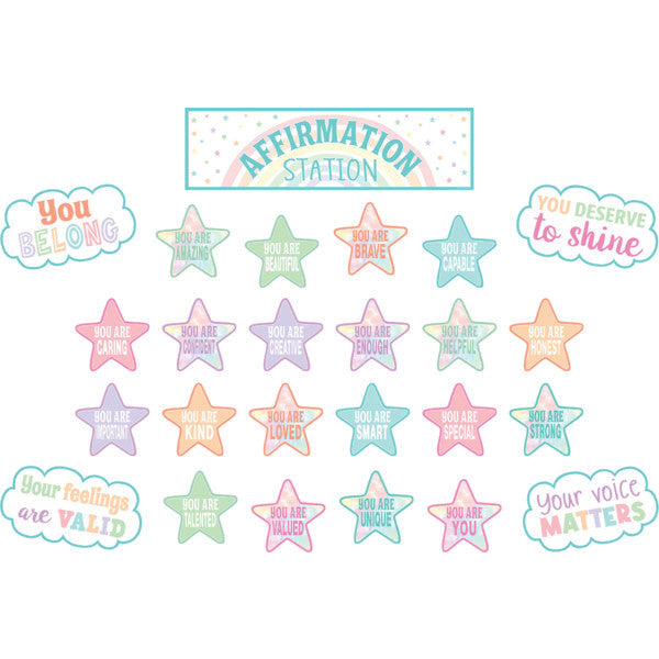 Pastel Pop Positive Affirmations Mini Bulletin Board [TCR8414]