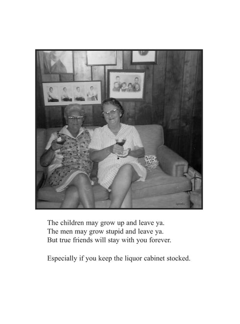 True Friends Humorous Blank Greeting Card