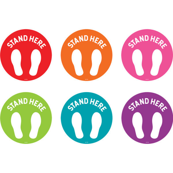 Spot On Floor Markers Stand Here - 4" [TCR77508]