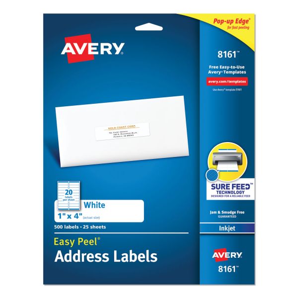 LABELS INK JET ADDRES 1X4 [AVE8161]