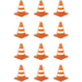 Under Construction Cones Mini Accents (Archived)