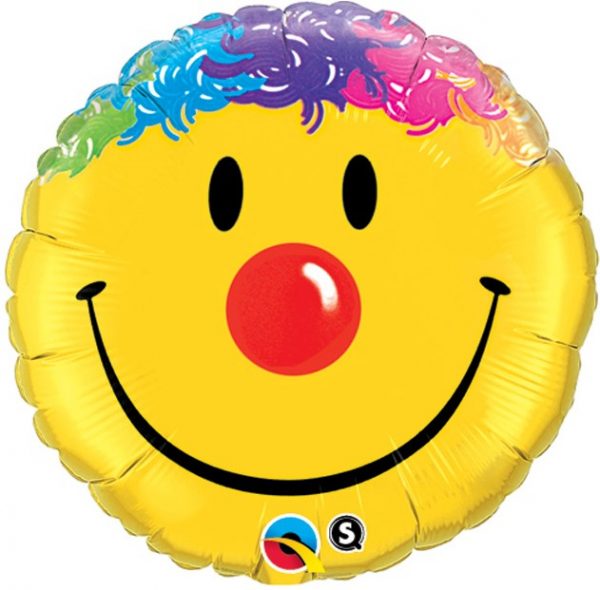 Smiley Face Rainbow Hair 18 Inch Foil Mylar Balloon [26046]