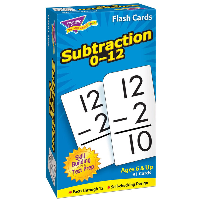 Subtraction 0-12 Skill Drill Flash Cards [T53103]