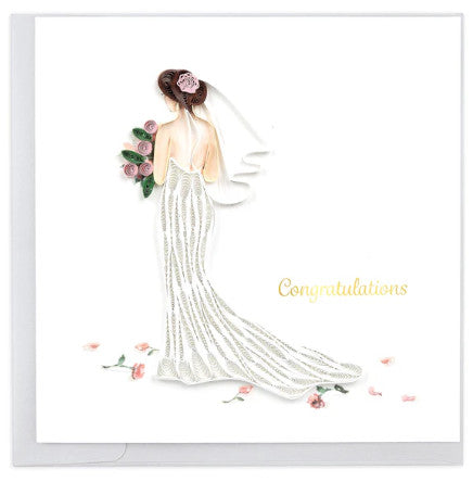 Quilled Bride-to-be Greeting Card [LV275]