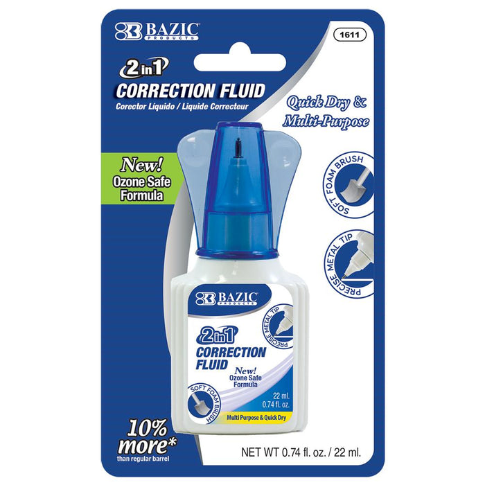 BAZIC 2 in 1 Correction w/ Foam Brush Applicator & Pen Tip [1611]