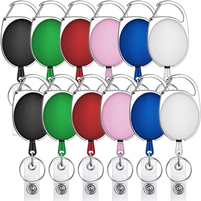 Carabiner Retractable  Badge ID Reel with ID holder[B07HVV2P1T]