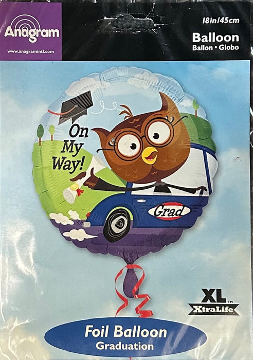 On My Way Grad 18 Inch Foil Mylar Balloon [15352]