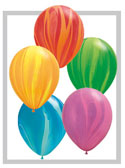 Qualatex Rainbow Agate Assortment 11 Inch Latex Balloons (10 ct) [91544_10]