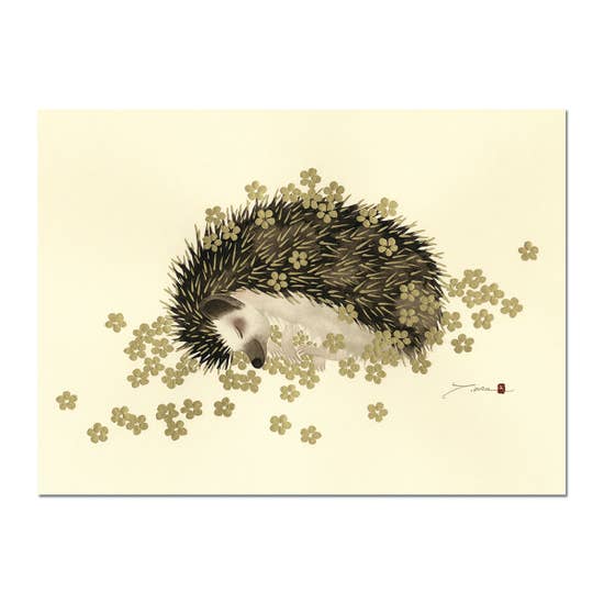 Shining Optimist Hedgehog Foil Get Well Greeting Card [2795GW]