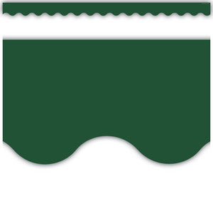 Pine Green Scalloped Border Trim [TCR9239]