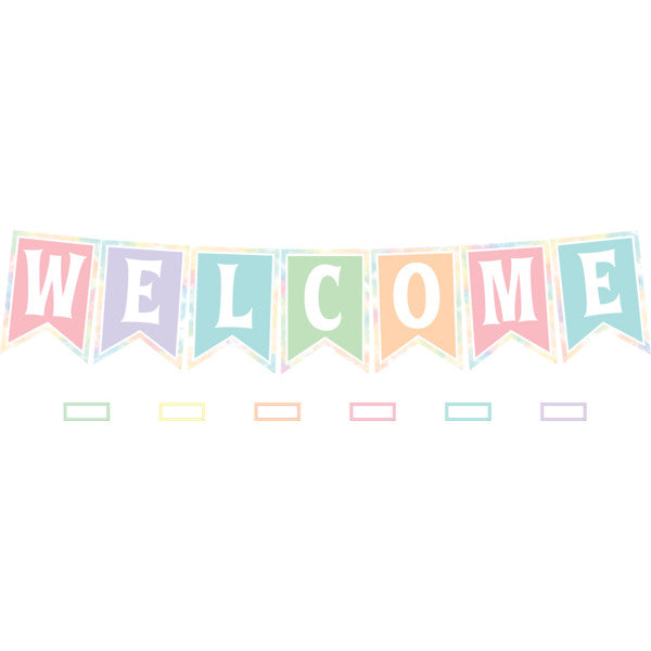 Pastel Pop Pennants Welcome Bulletin Board [TCR8410]
