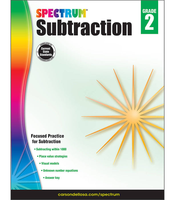Spectrum Subtraction Workbook Grade 2 Paperback [CD704979]