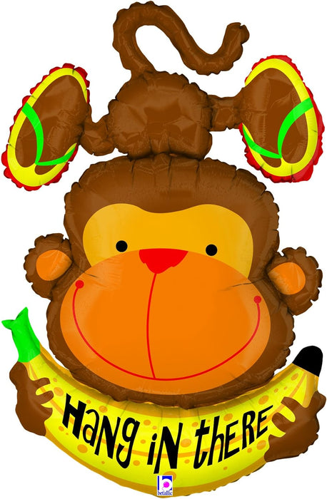 45" HANG IN THERE MONKEY SHAPE BALLOON [85683]