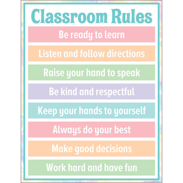 Pastel Pop Classroom Rules Chart 17x22 [TCR7474]