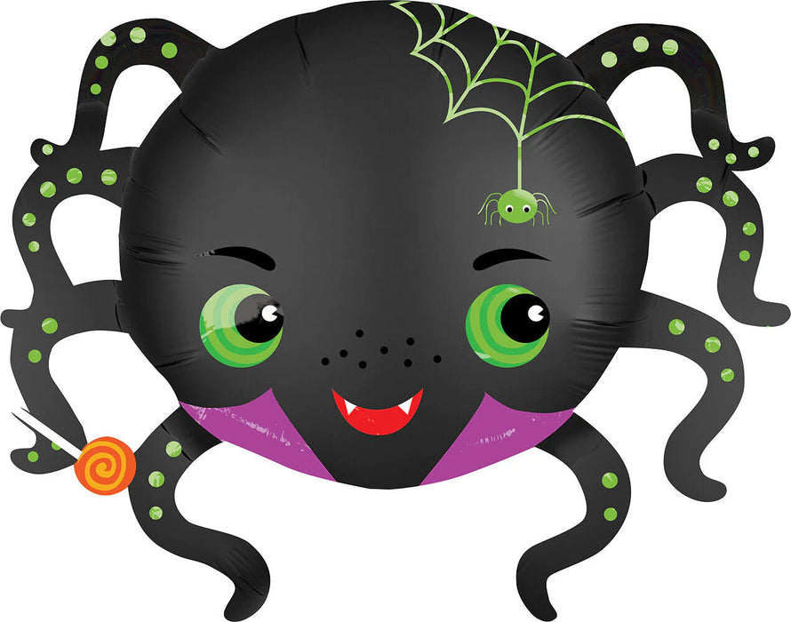 Halloween Satin Spider 29 Inch Mylar Foil Balloon [39985]