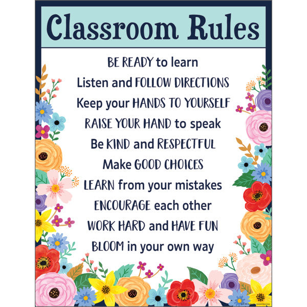 Wildflowers Classroom Rules Chart 17x22 [TCR7891]