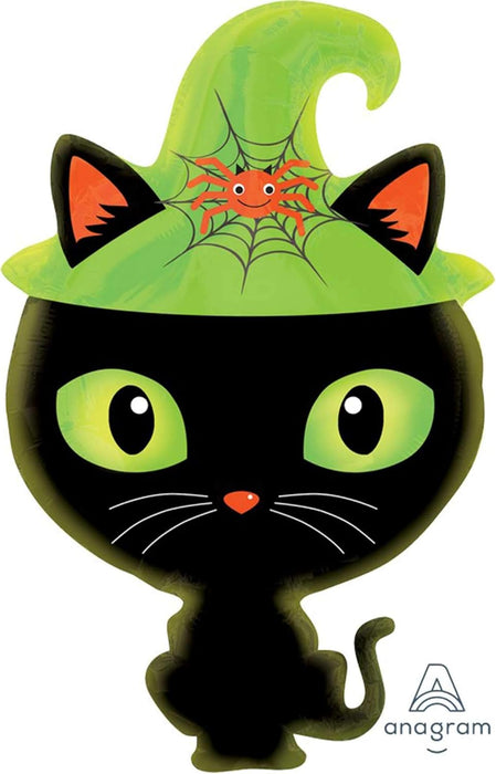 Black Kitty Junior Shape 23 Inch Foil Mylar Balloon [35920]